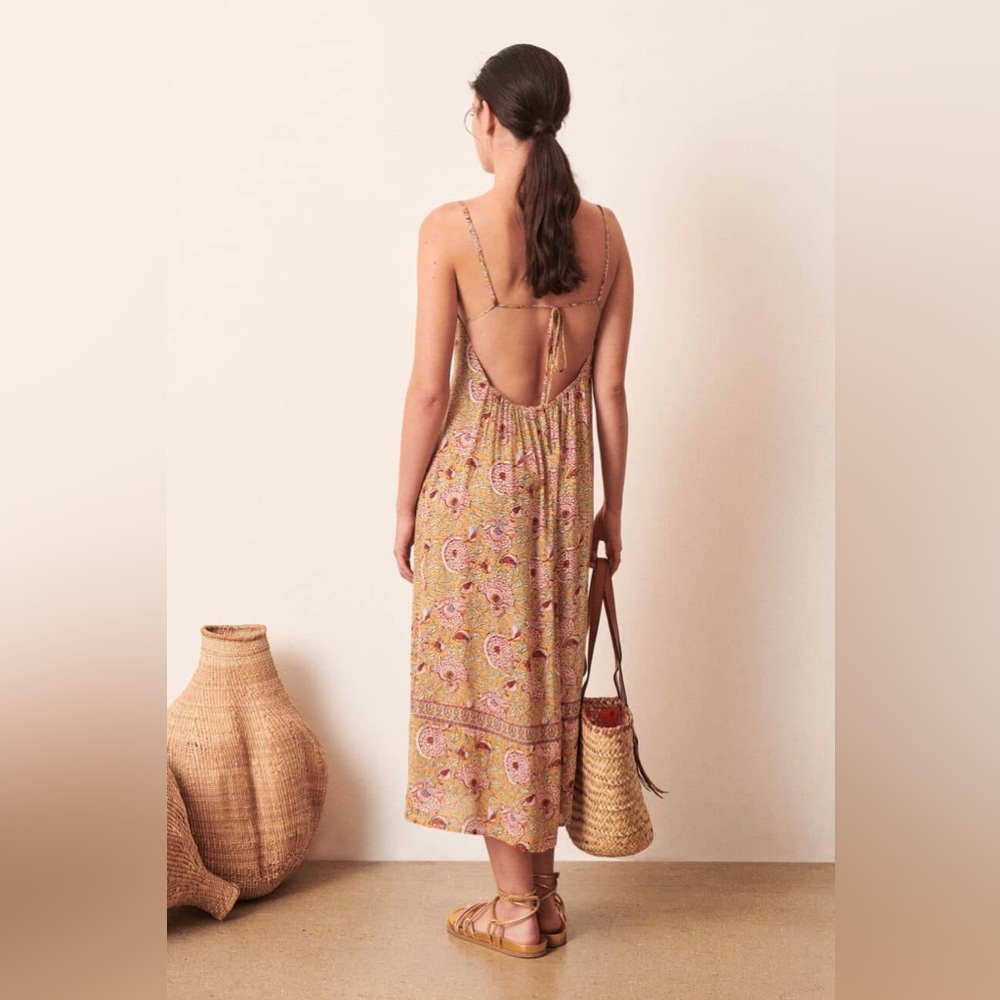 ba&sh ~ VALENTINE DRESS OCRE - Picture 5 of 9